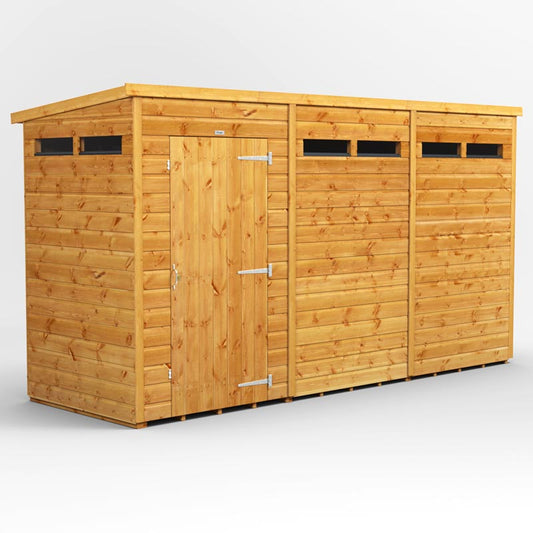 Power Pent Wooden Secure Shed 12x4