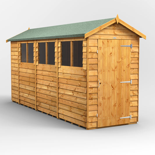 14x4 Power Overlap Apex Shed