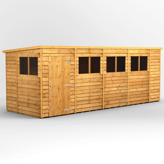 18x6 Power Overlap Pent Roof Shed
