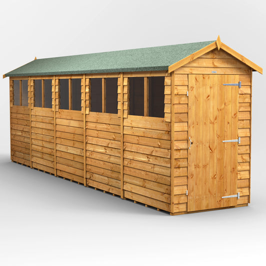 20x4 Power Overlap Apex Shed