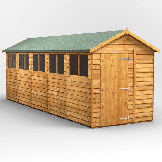 20x6 Power Overlap Apex Shed