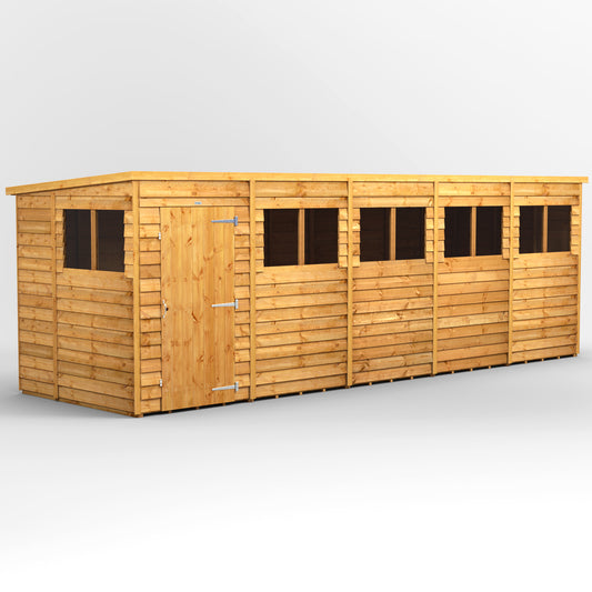 20x6 Power Overlap Pent Roof Shed
