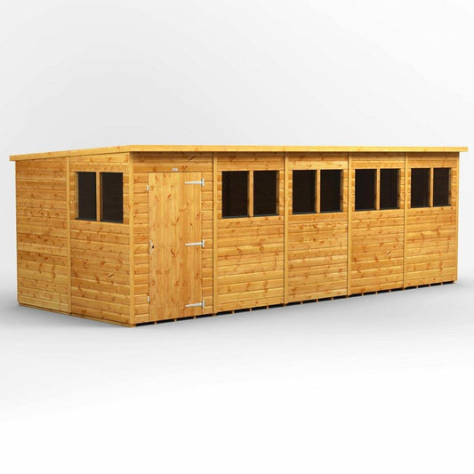 20x8 Power Tongue & Groove Pent Shed