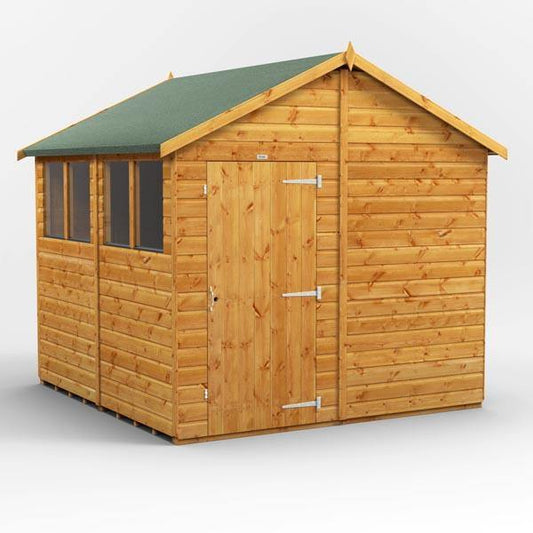 8x8 Power Tongue & Groove Apex Shed