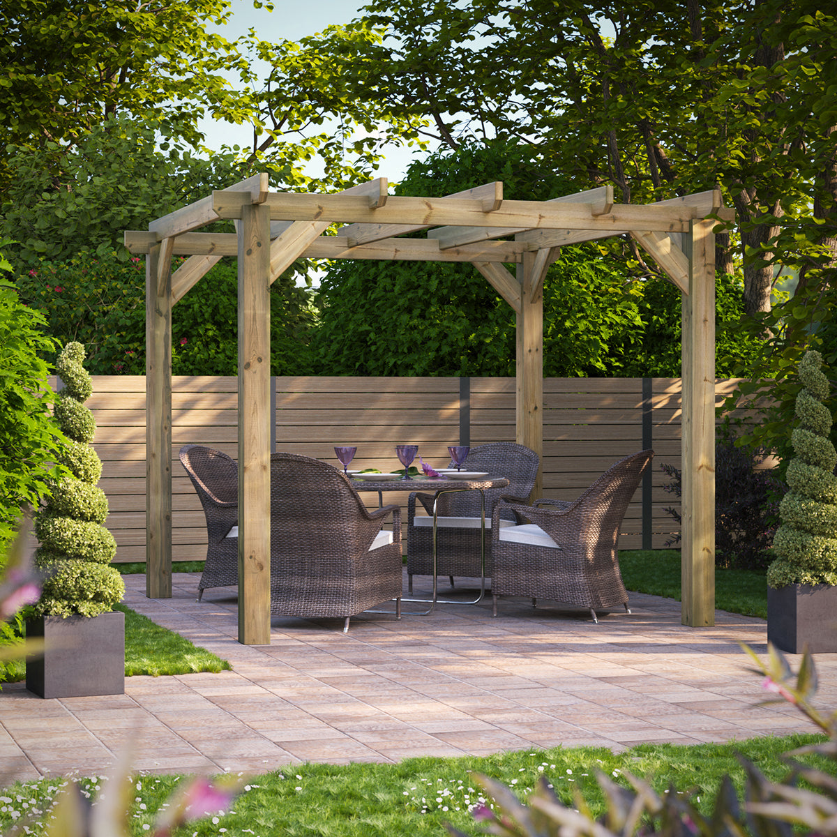 10x10 Power Pergola