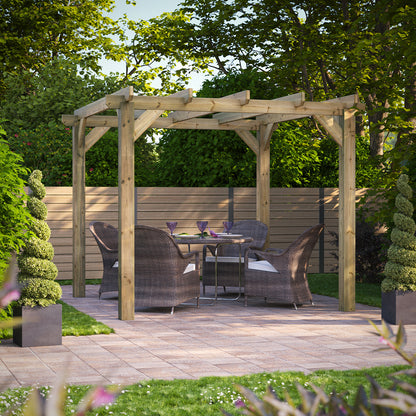 10x10 Power Pergola