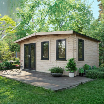 12x16 Power Chalet Log Cabin - 44mm