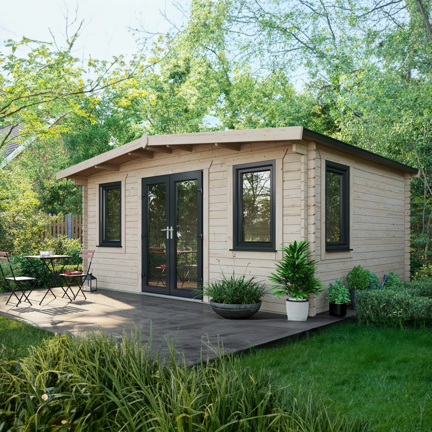 12x16 Power Chalet Log Cabin - 44mm