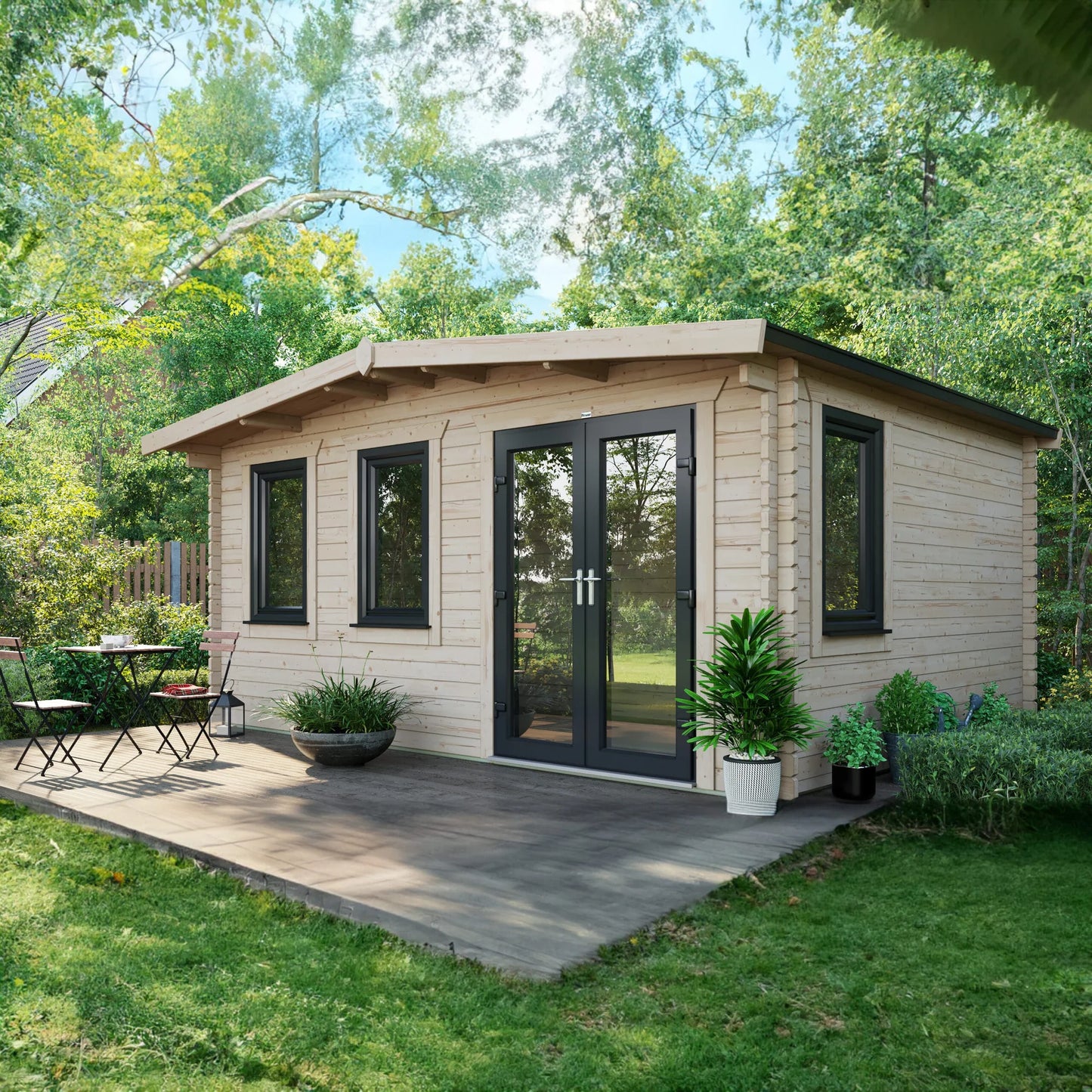 12x16 Power Chalet Log Cabin - 44mm