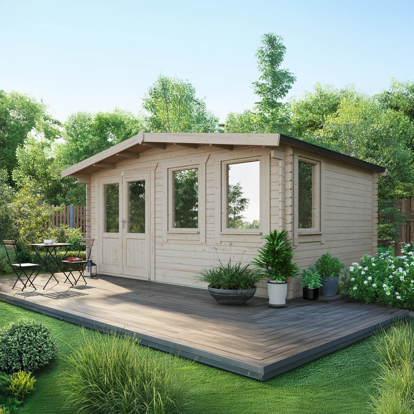 12x16 Power Chalet Log Cabin - 44mm