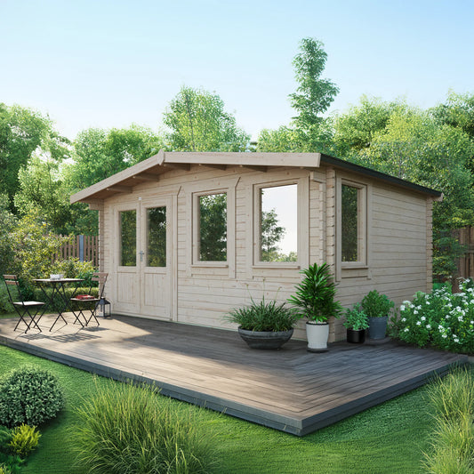 12x16 Power Chalet Log Cabin - 44mm