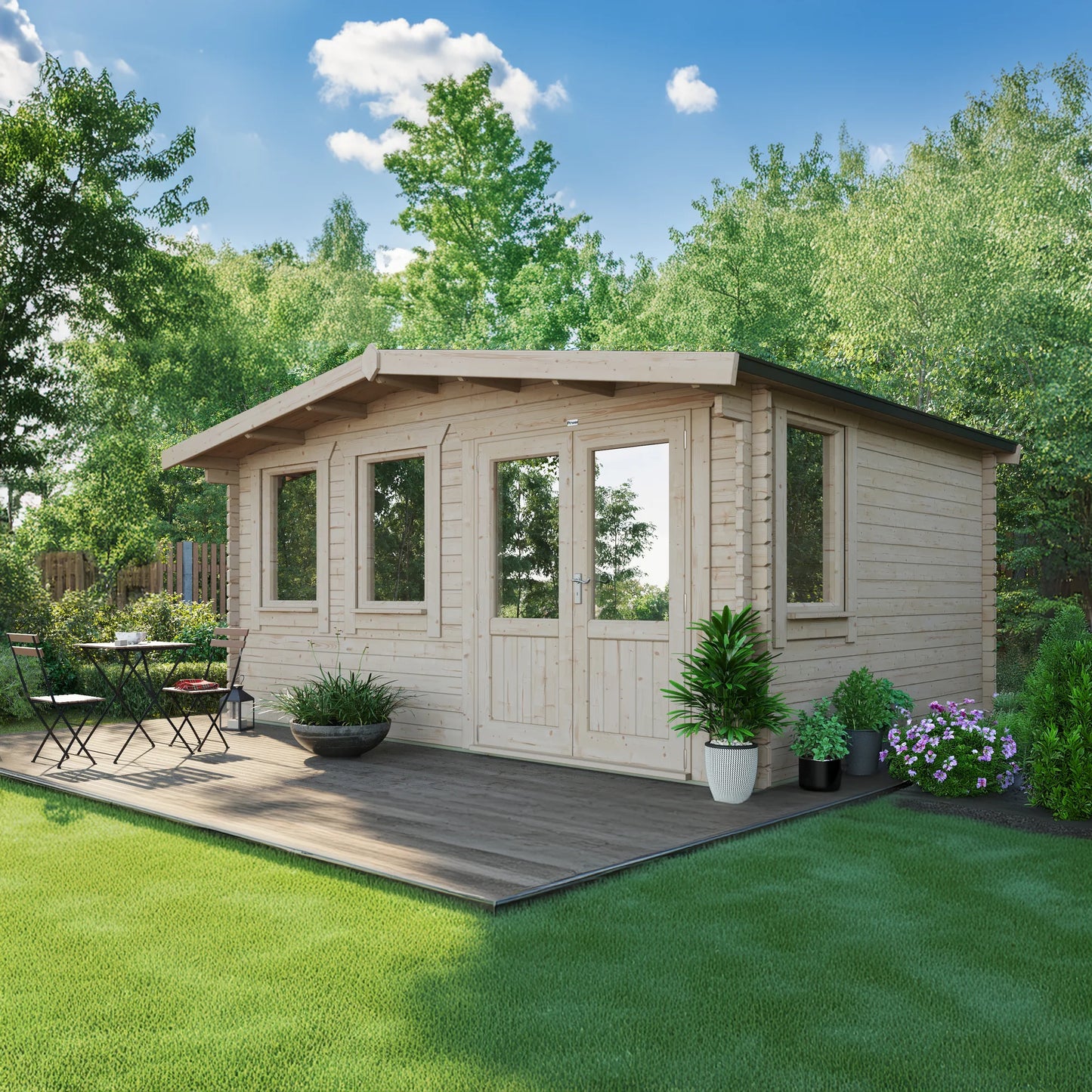 12x16 Power Chalet Log Cabin - 44mm