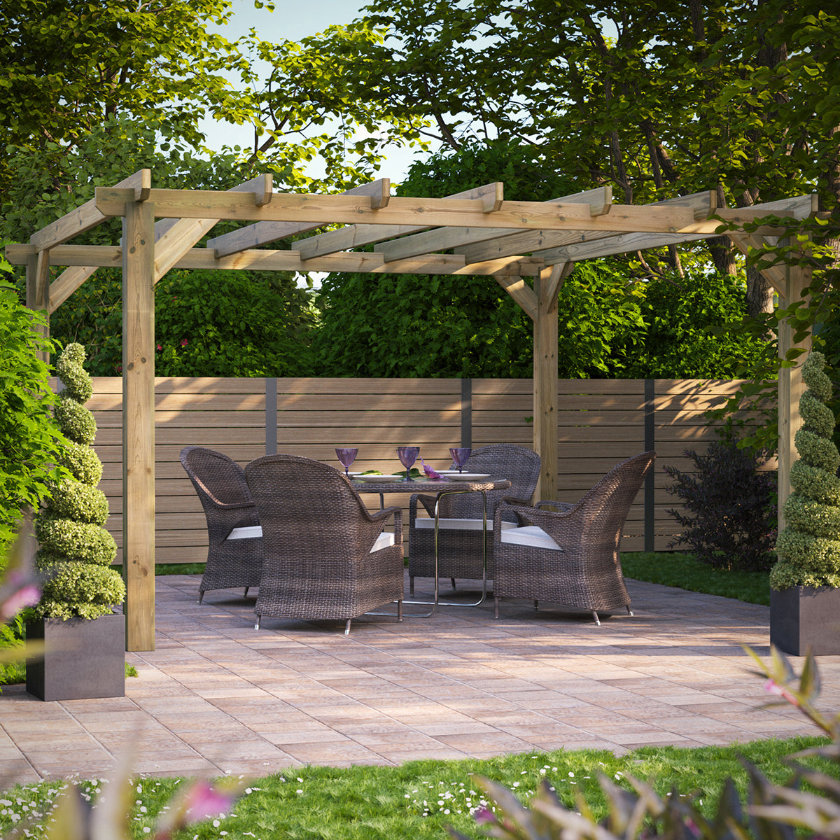 14x14 Power Pergola