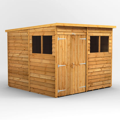8x8 Power Overlap Pent Roof Shed