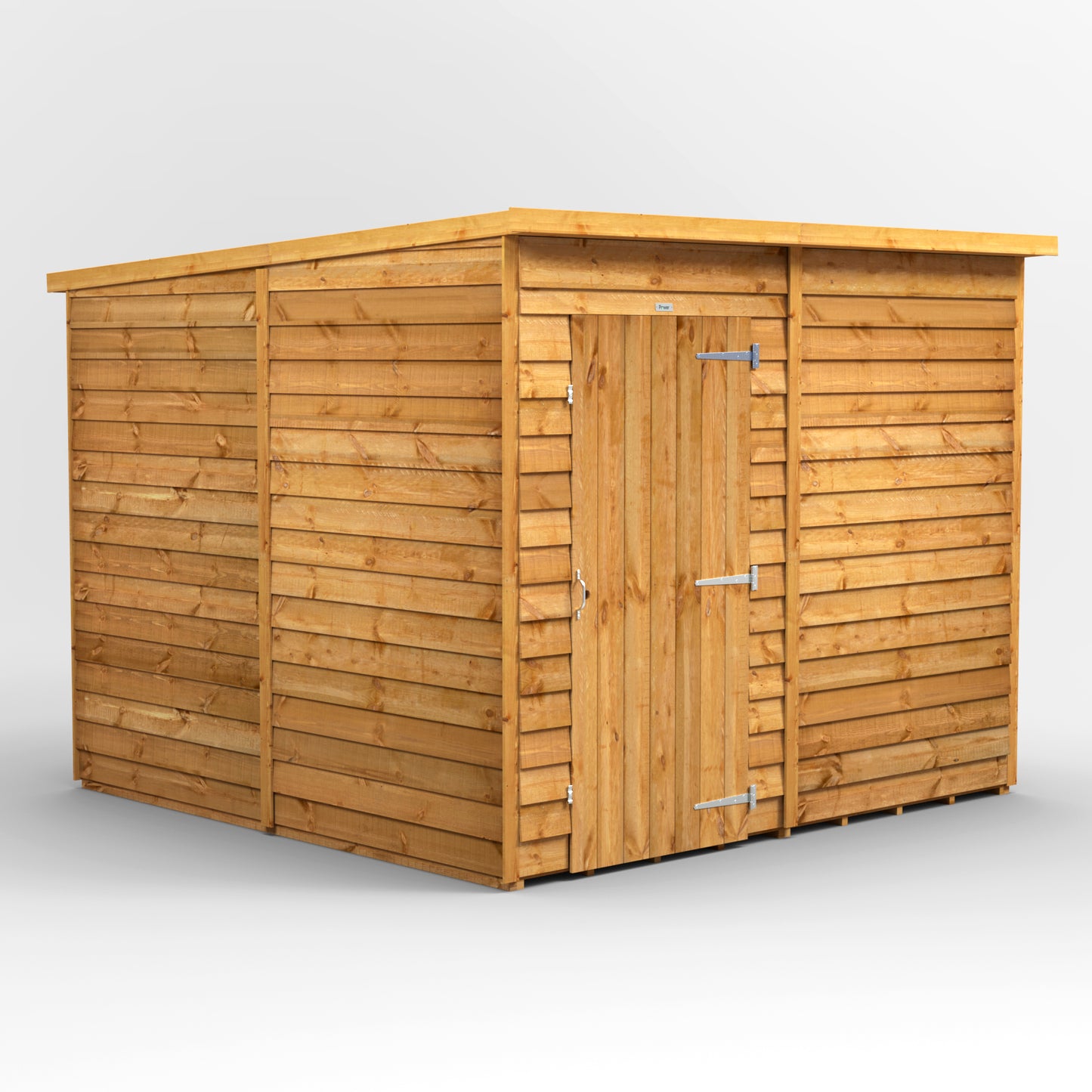 8x8 Power Overlap Pent Roof Shed
