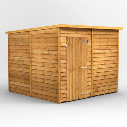 8x8 Power Overlap Pent Roof Shed
