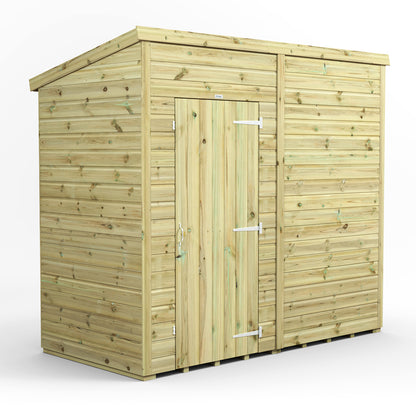 8X4 Power Premium Pent Shed