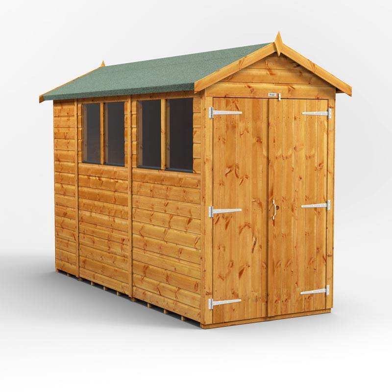 10x4 Power Tongue & Groove Apex Shed