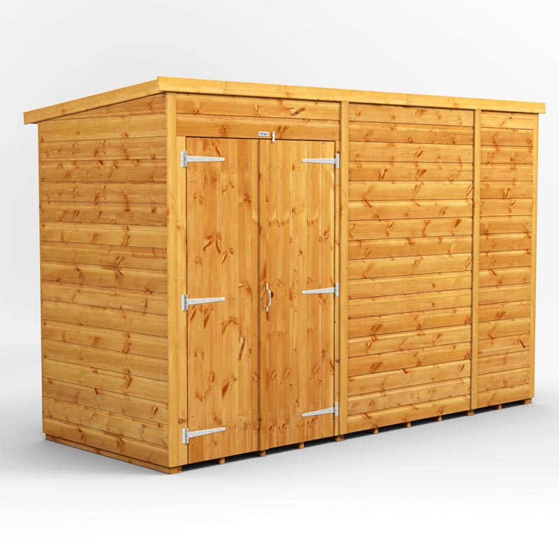 10x4 Power Tongue & Groove Pent Shed
