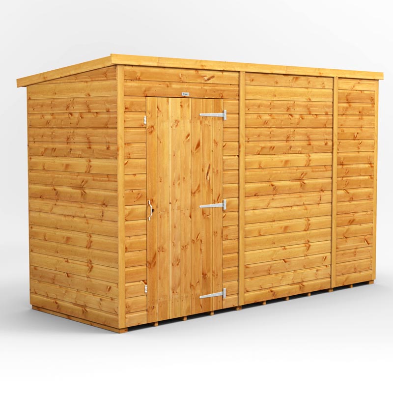 10x4 Power Tongue & Groove Pent Shed