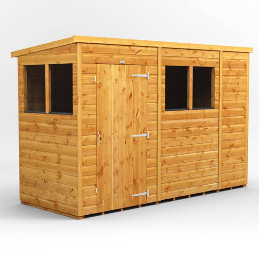 10x4 Power Tongue & Groove Pent Shed