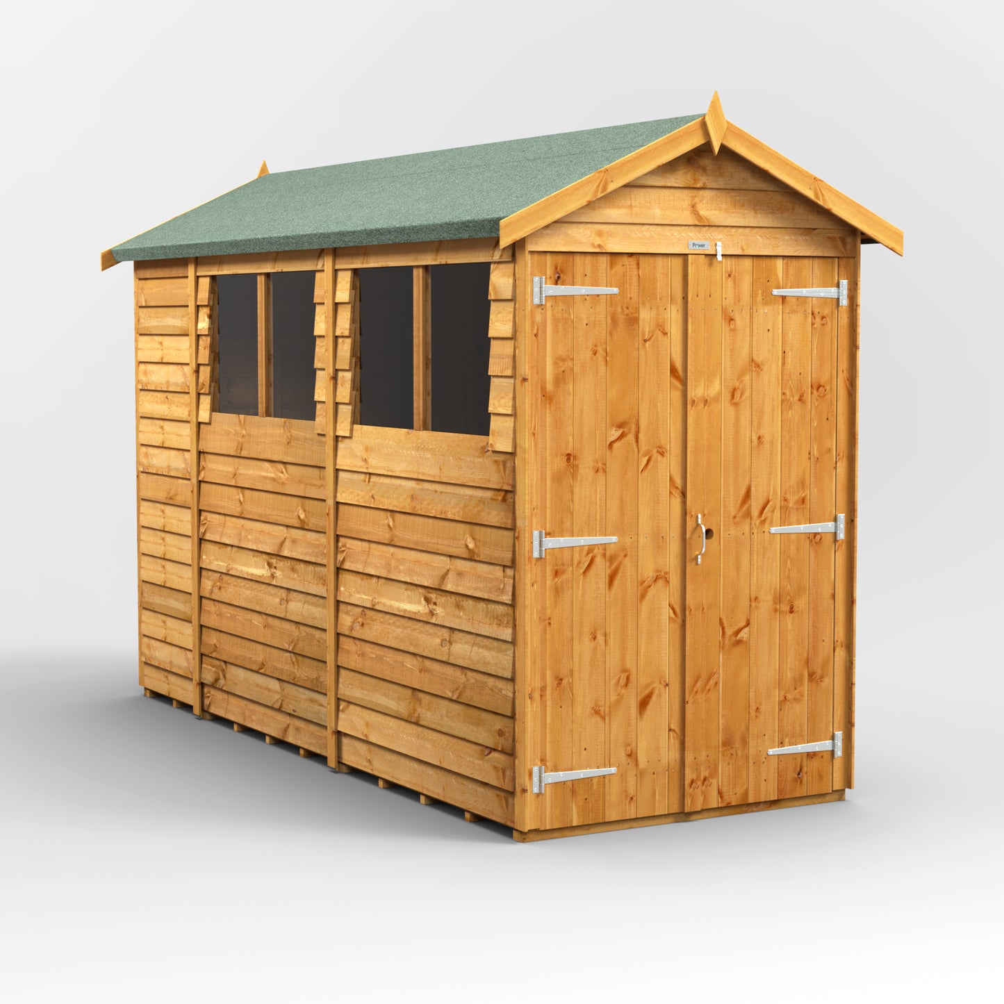 10x4 Power Overlap Apex Shed