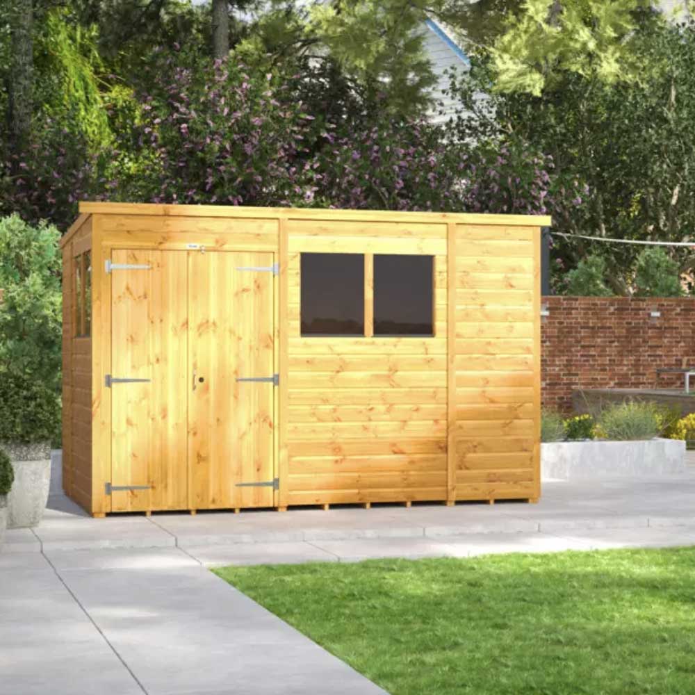 10x8 Power Tongue & Groove Pent Shed