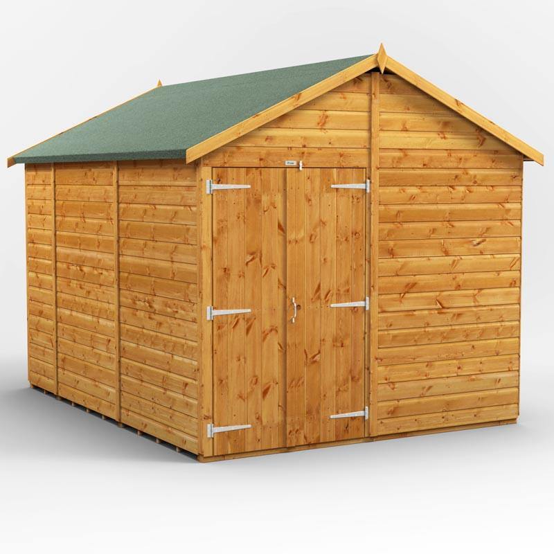 10x8 Power Tongue & Groove Apex Shed