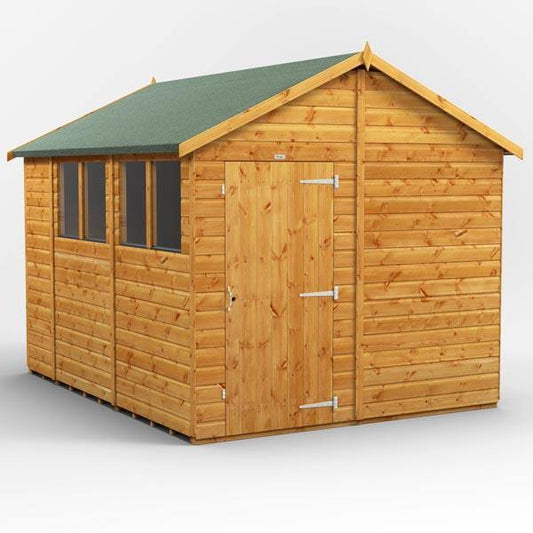 10x8 Power Tongue & Groove Apex Shed