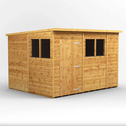 10x8 Power Tongue & Groove Pent Shed