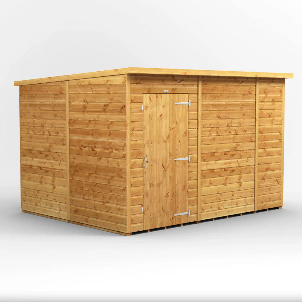 10x8 Power Tongue & Groove Pent Shed