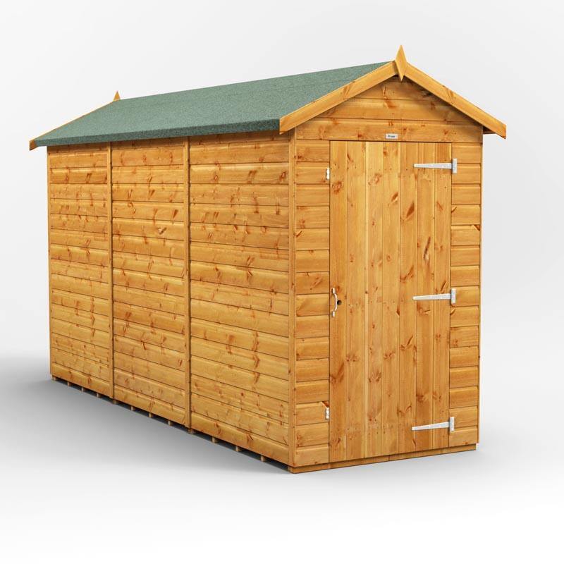 12x4 Power Tongue & Groove Apex Shed