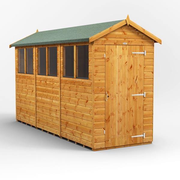 12x4 Power Tongue & Groove Apex Shed
