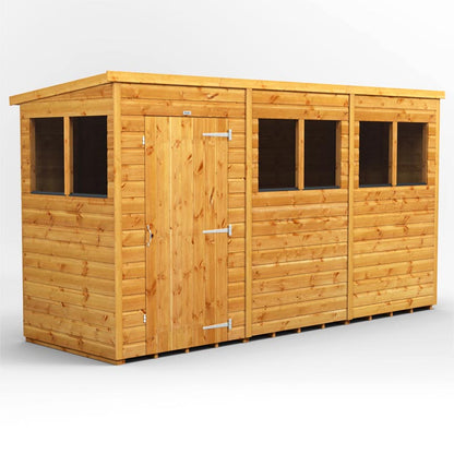 12x4 Power Tongue & Groove Pent Shed