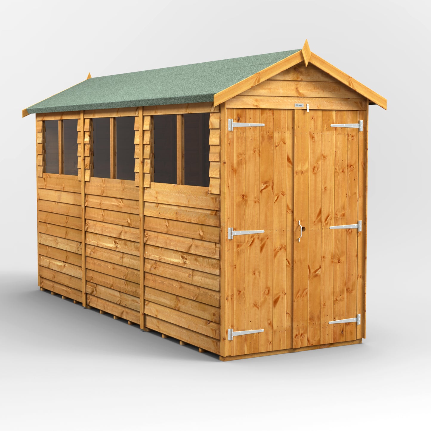 12x4 Power Overlap Apex Shed