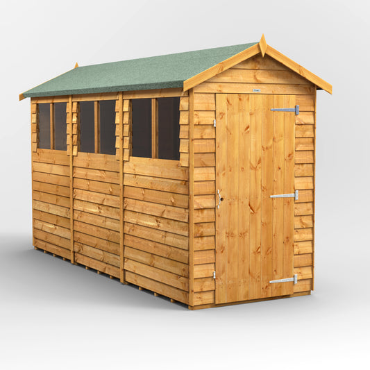 12x4 Power Overlap Apex Shed