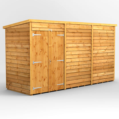 12x4 Power Overlap Pent Roof Shed