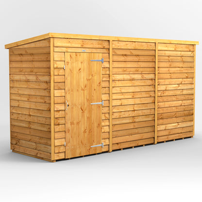 12x4 Power Overlap Pent Roof Shed