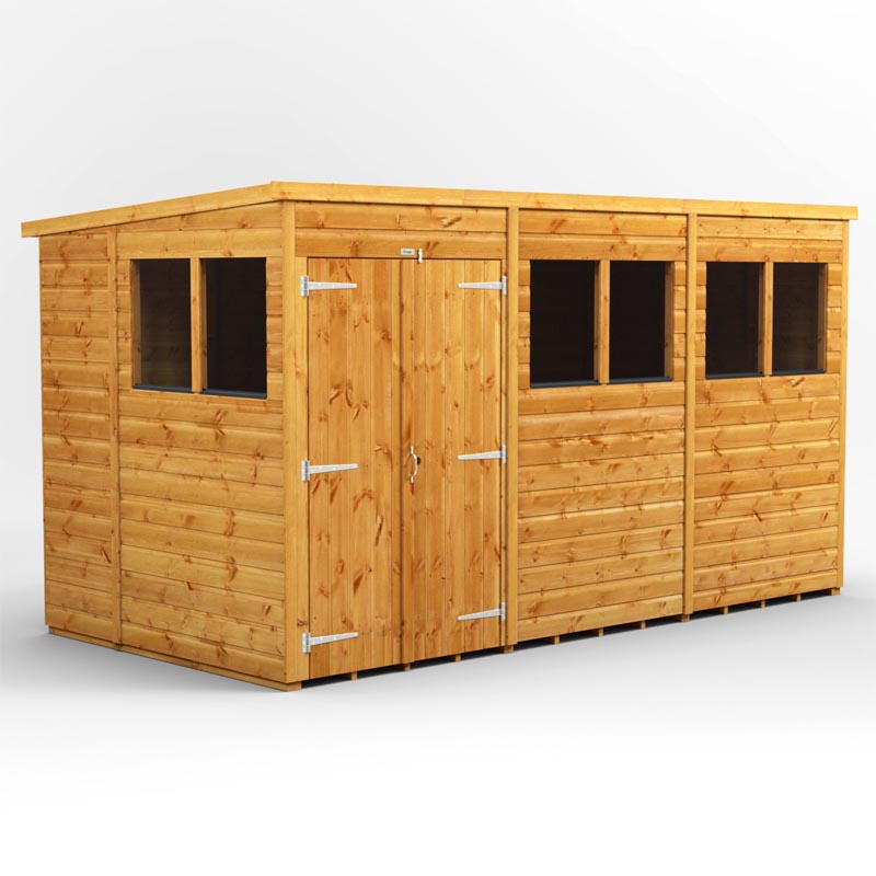 12x6 Power Tongue & Groove Pent Shed