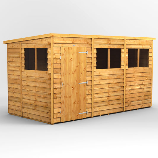12x6 Power Overlap Pent Roof Shed