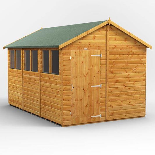 12x8 Power Tongue & Groove Apex Shed