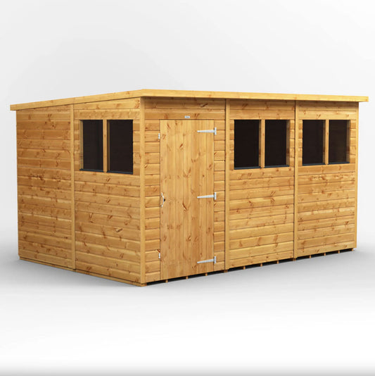 12x8 Power Tongue & Groove Pent Shed