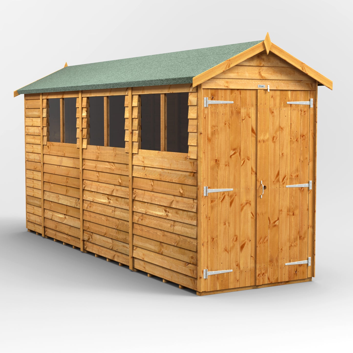 14x4 Power Overlap Apex Shed