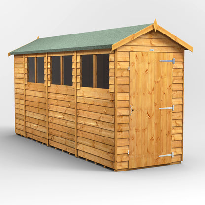 14x4 Power Overlap Apex Shed