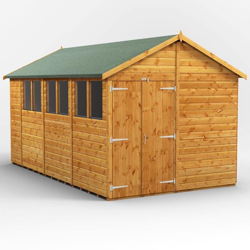 14x8 Power Tongue & Groove Apex Shed