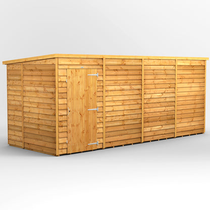 16x6 Power Overlap Pent Roof Shed
