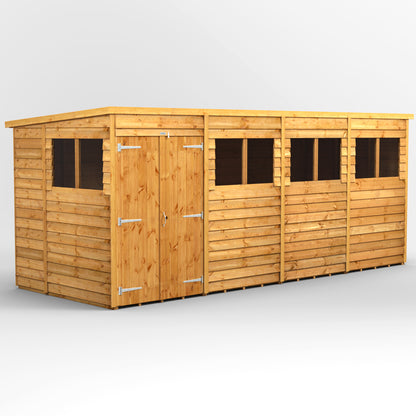 16x6 Power Overlap Pent Roof Shed