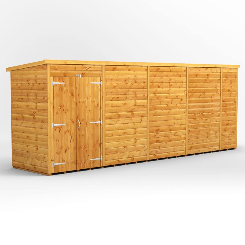 18x4 Power Tongue & Groove Pent Shed