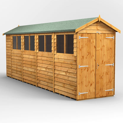 18x4 Power Overlap Apex Shed