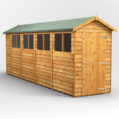 18x4 Power Overlap Apex Shed